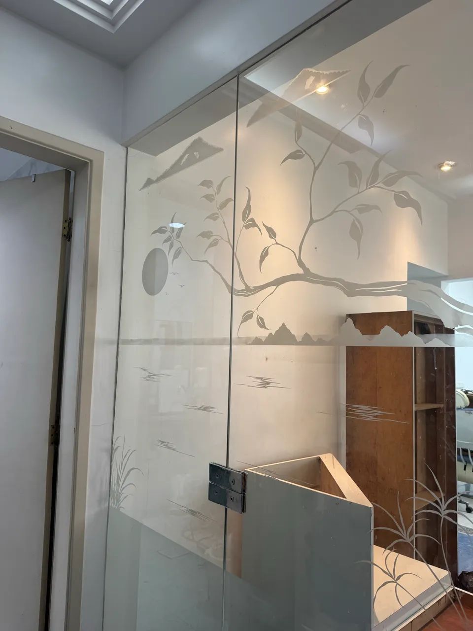 Vendo painel blindex  jato de areia 1.30m  dividido em duas partes    - Foto 2