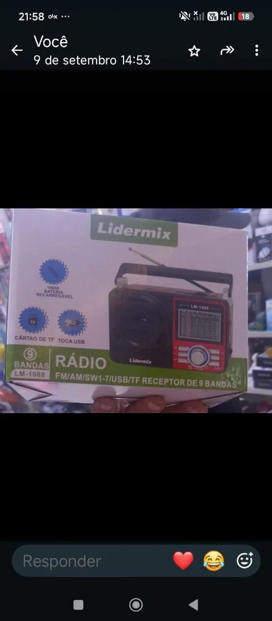 Rádio carregável retro pega tudo 