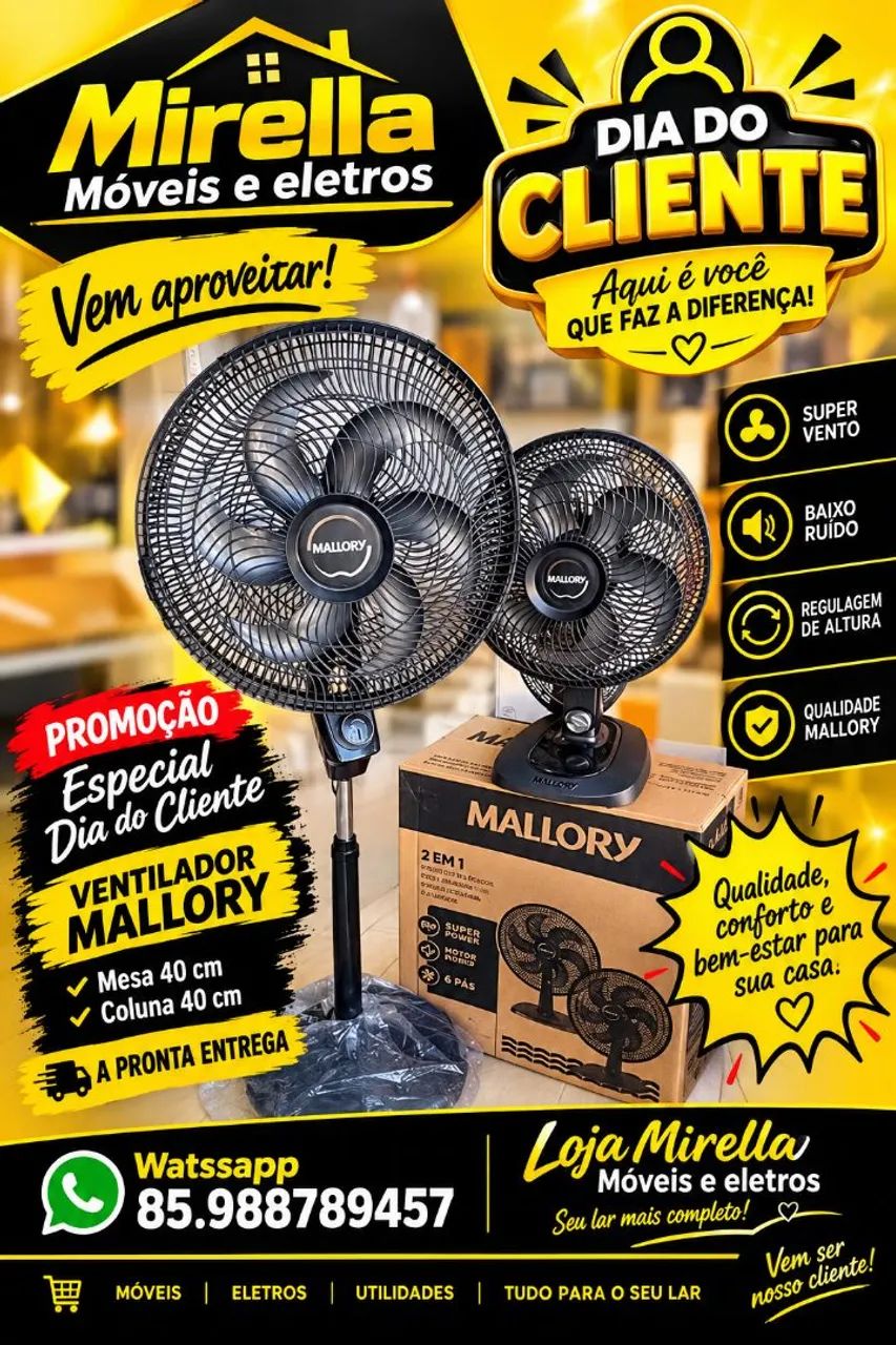 Ventilador de coluna mallory  - Foto 2