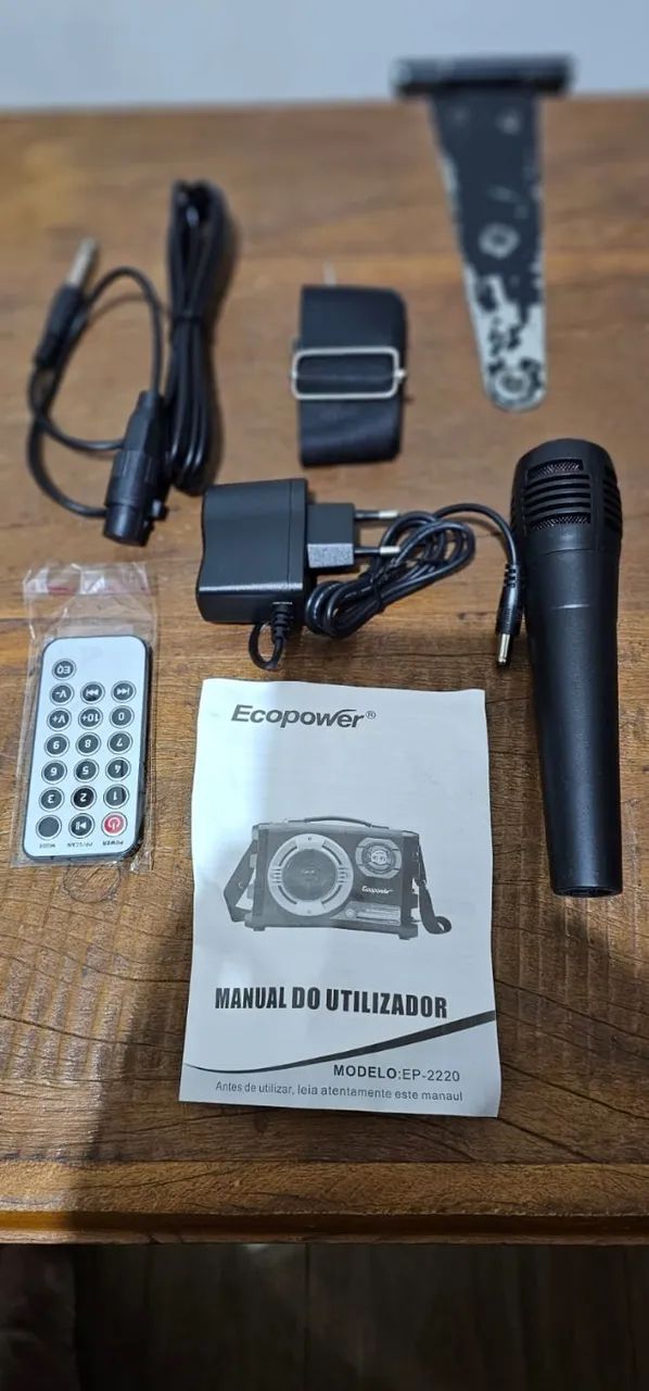 Caixa De Som Ecopower Karaokê C Microfone E Bluetooth Ep2220 127/220v - Foto 5