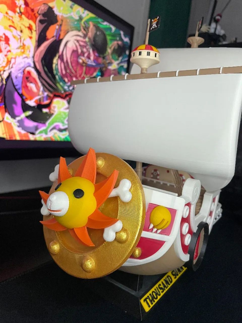Barco Thousand Sunny One Piece 3D - Peça Decorativa - Foto 2