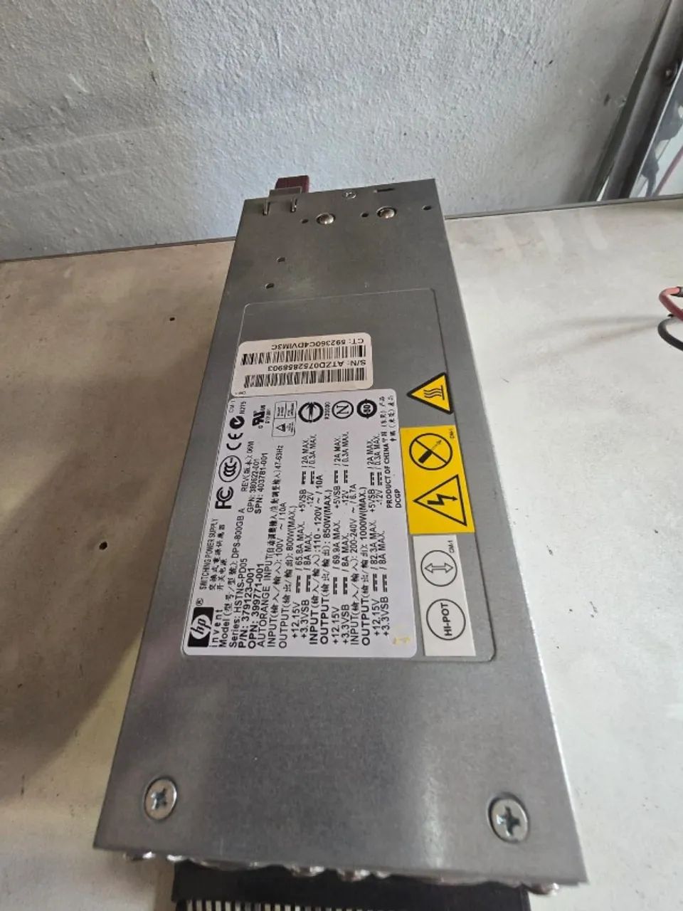 Fonte Alimentação Servidor Hp Dps-800gb A 1000w