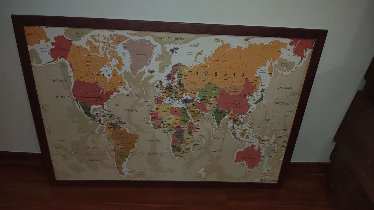 Mapa mundi estilo vintage 