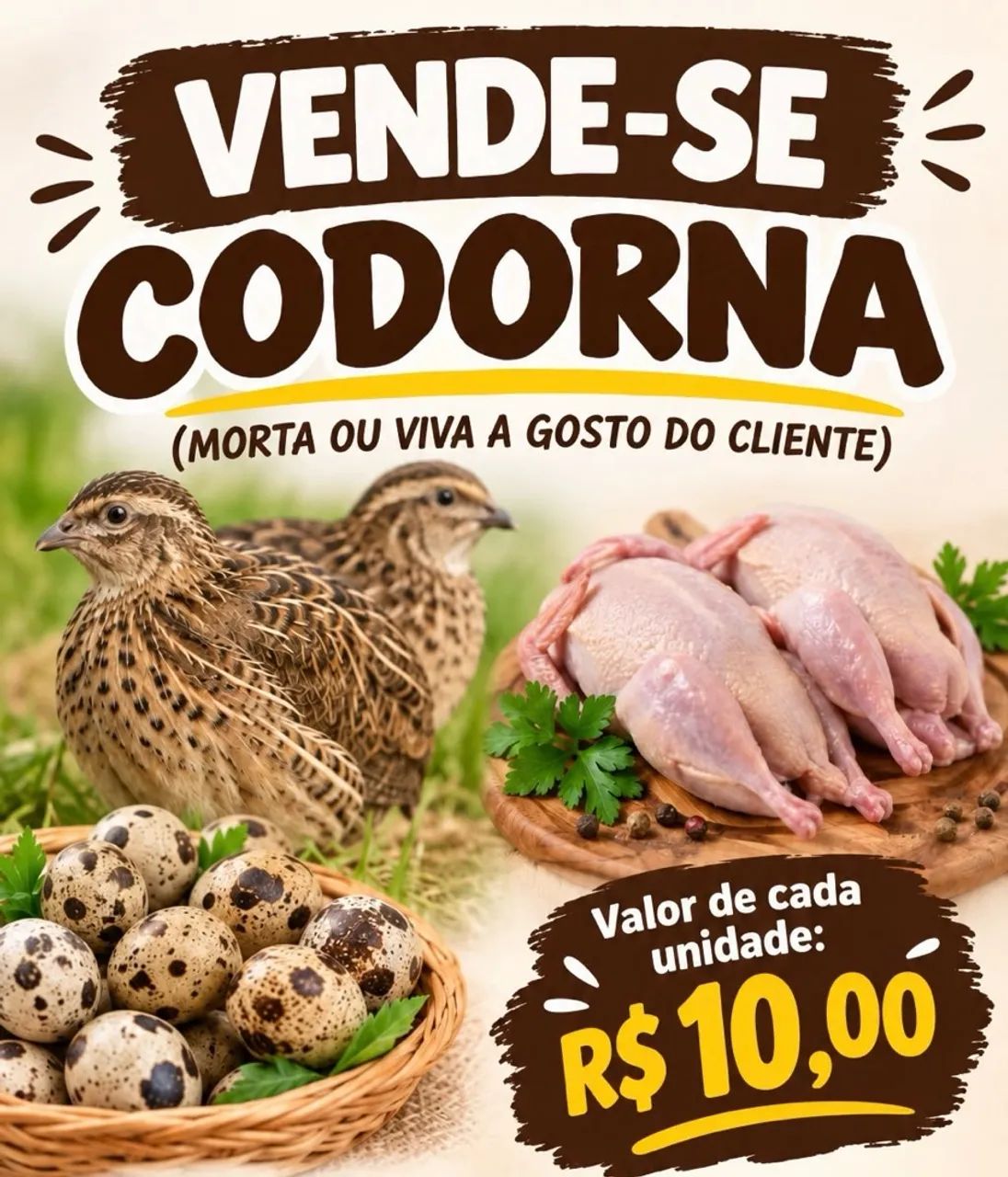 Vende CODORNAS 