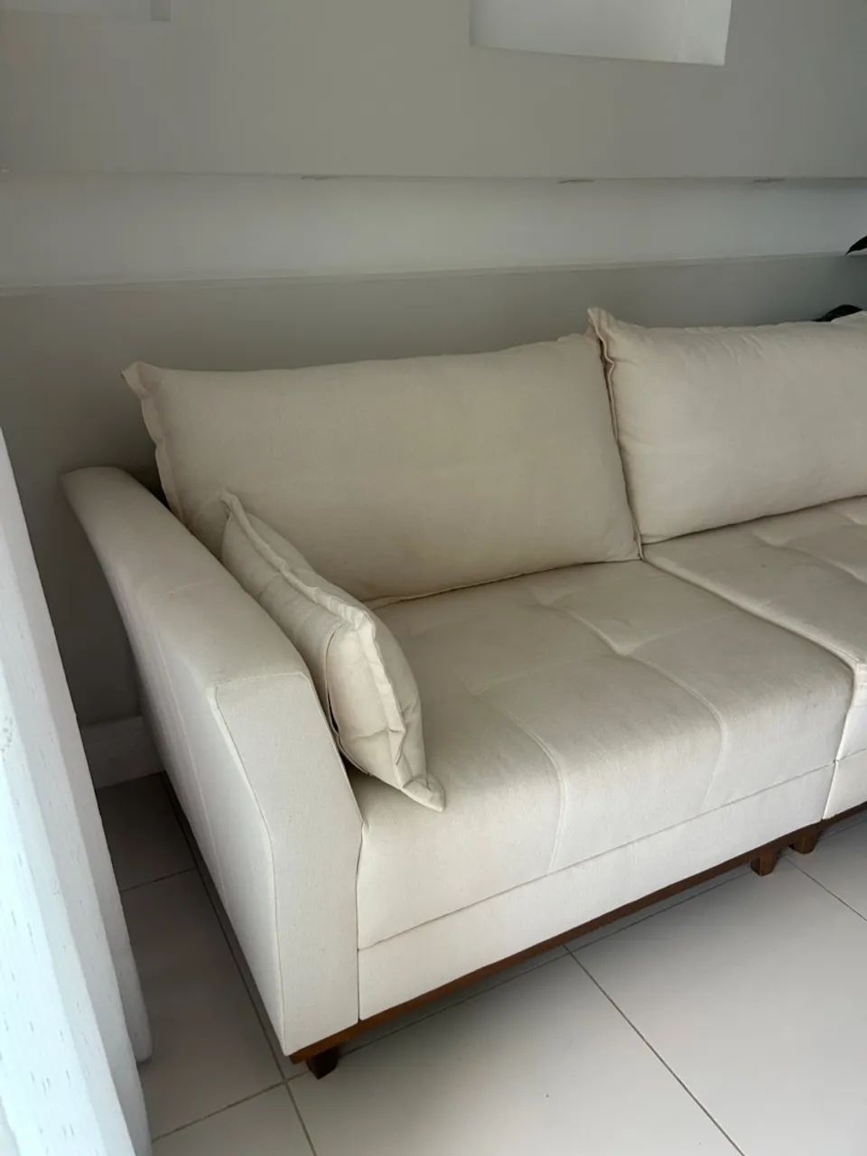 Sofá de linho bege  - Foto 4