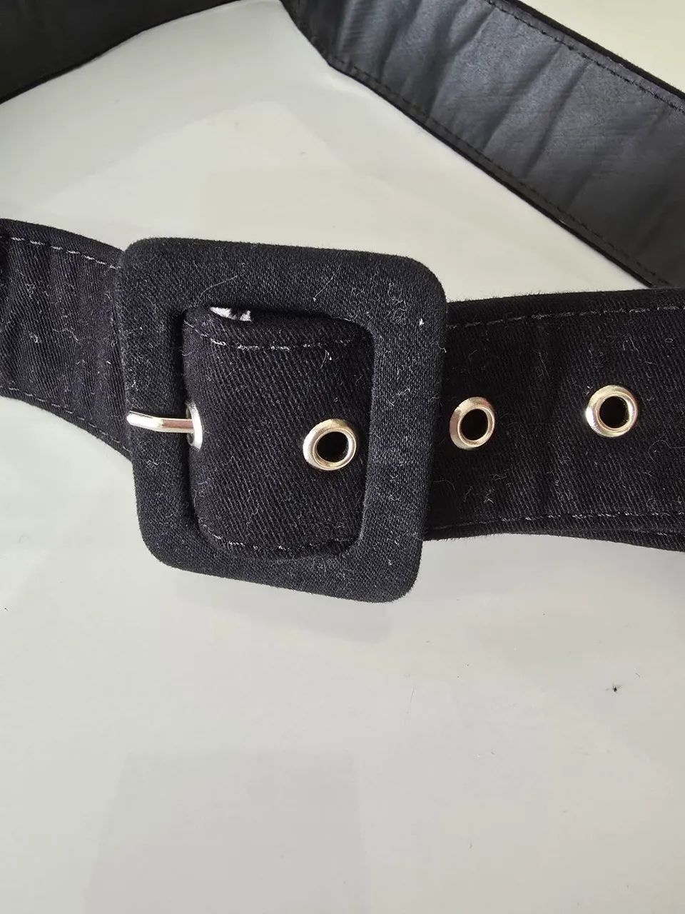 Cinto preto sarja tipo jeans