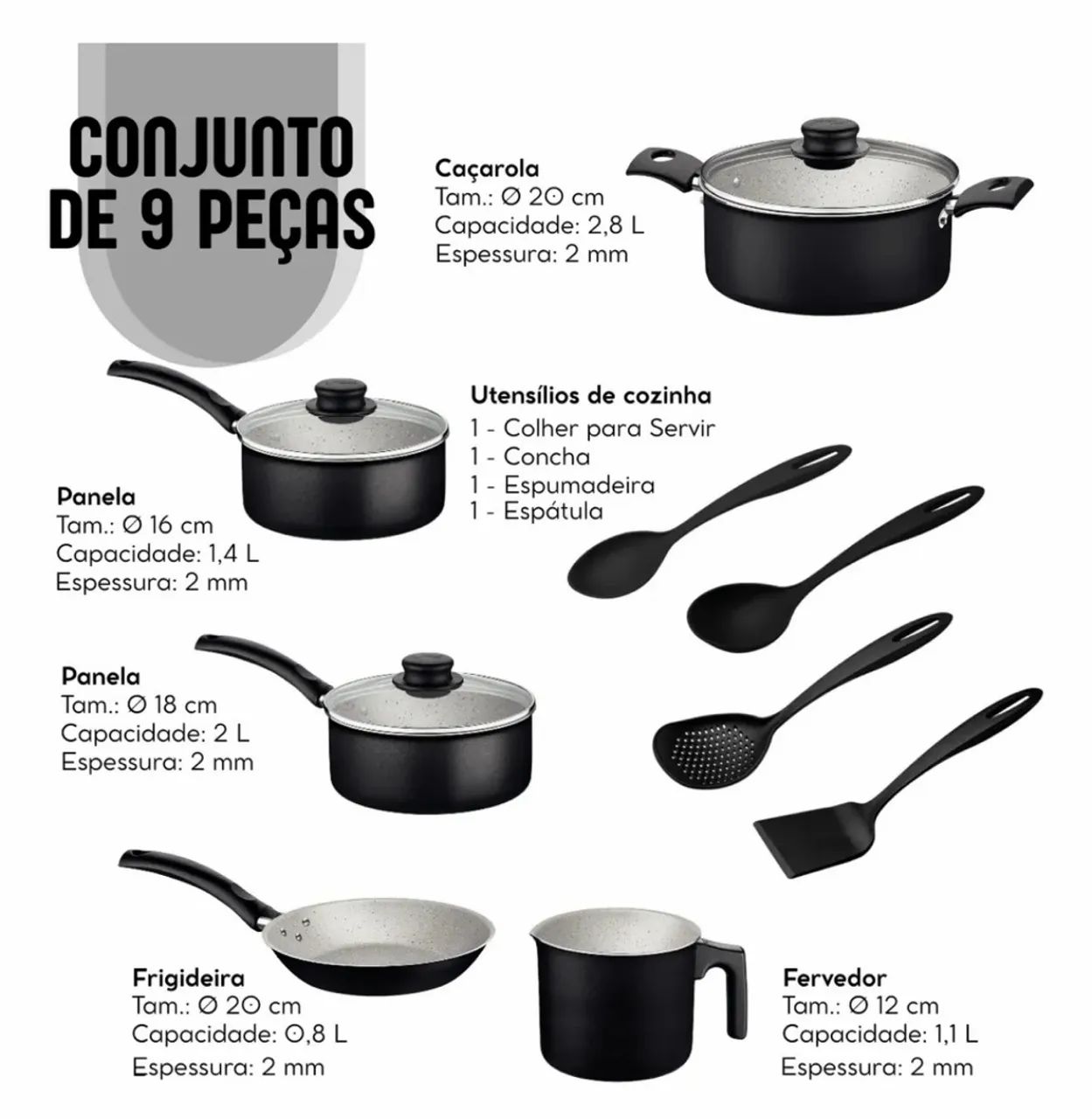 Kit de panelas Tramontina  - Foto 3