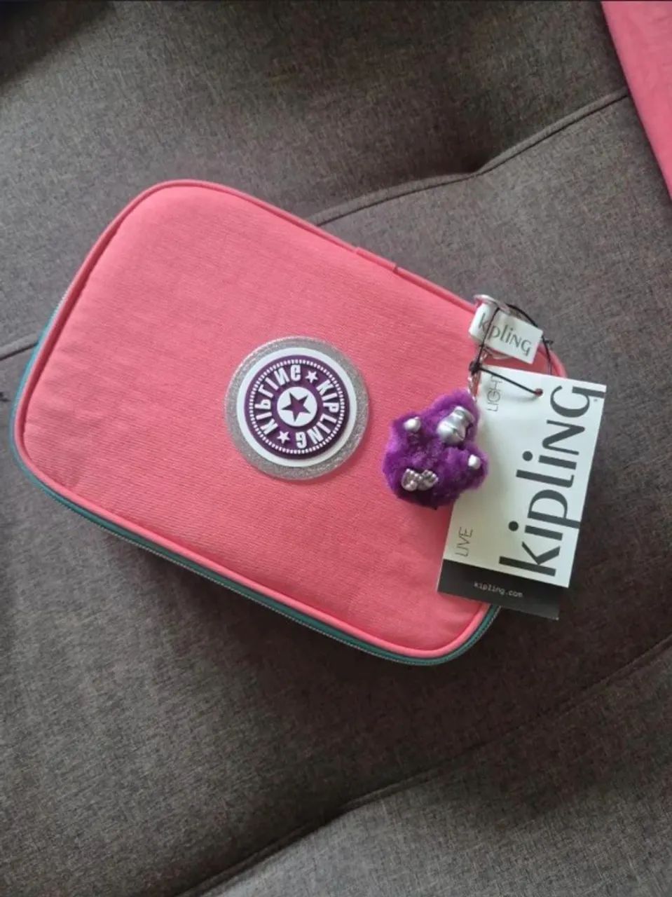 Mochila, estojo e lancheira Kippiling - Original e lacrado! - Foto 4