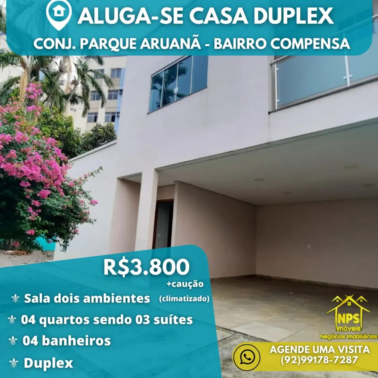 Casa Duplex para Aluguel na Compensa | 04 Quartos | R$ 4.800 - Foto 5