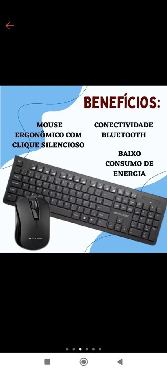 Teclado e mouse sem fio Multilaser  - Foto 5