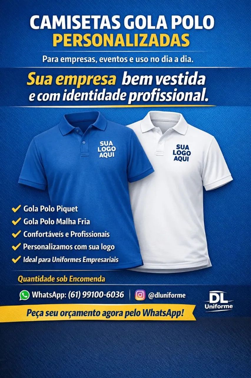 Gola Polo personalizada - uniformes e camisetas em geral