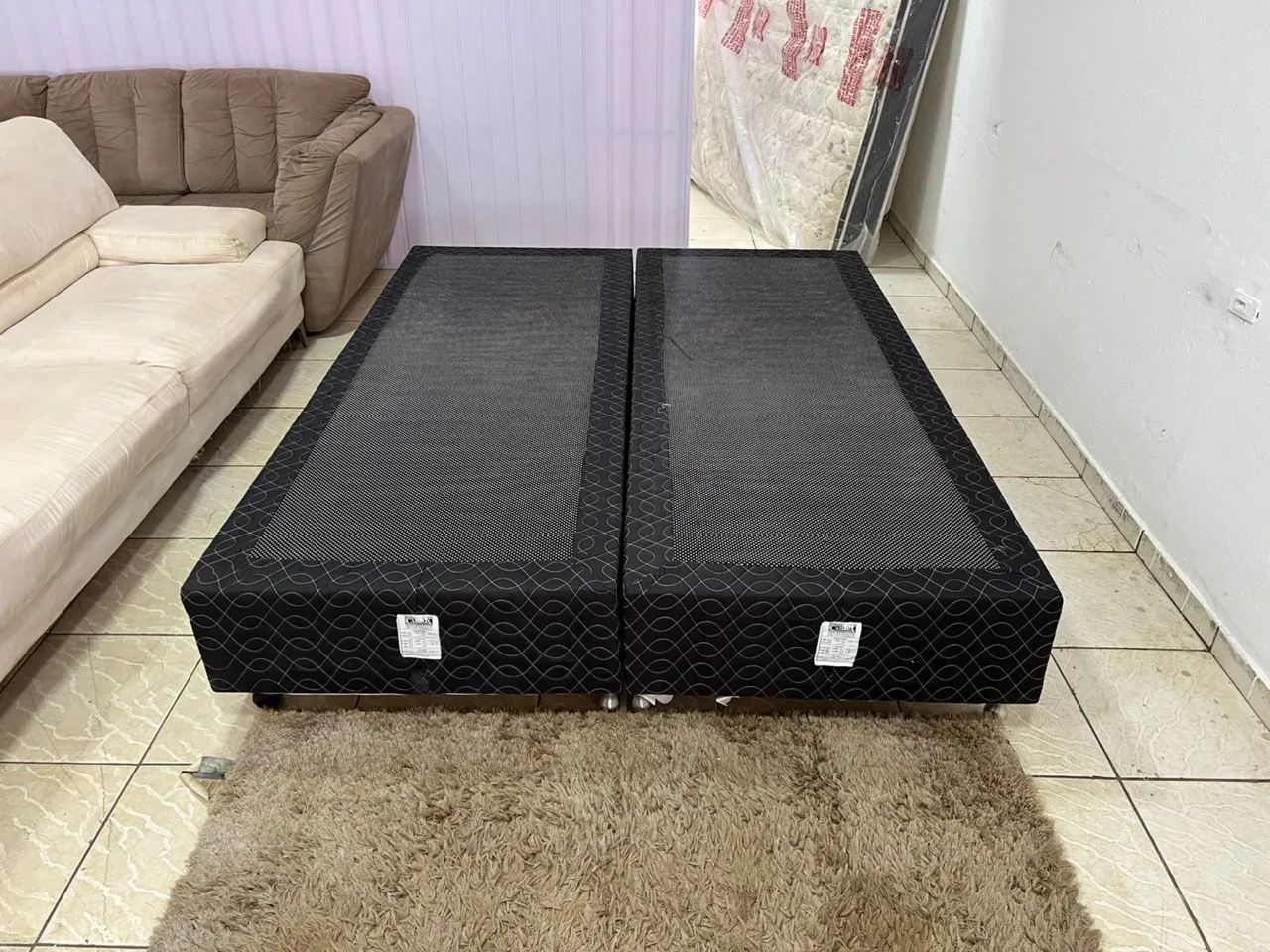 Cama BOX QUEEN Base Dupla Colchão de Espuma Macio - Entrega Grátis  - Foto 5