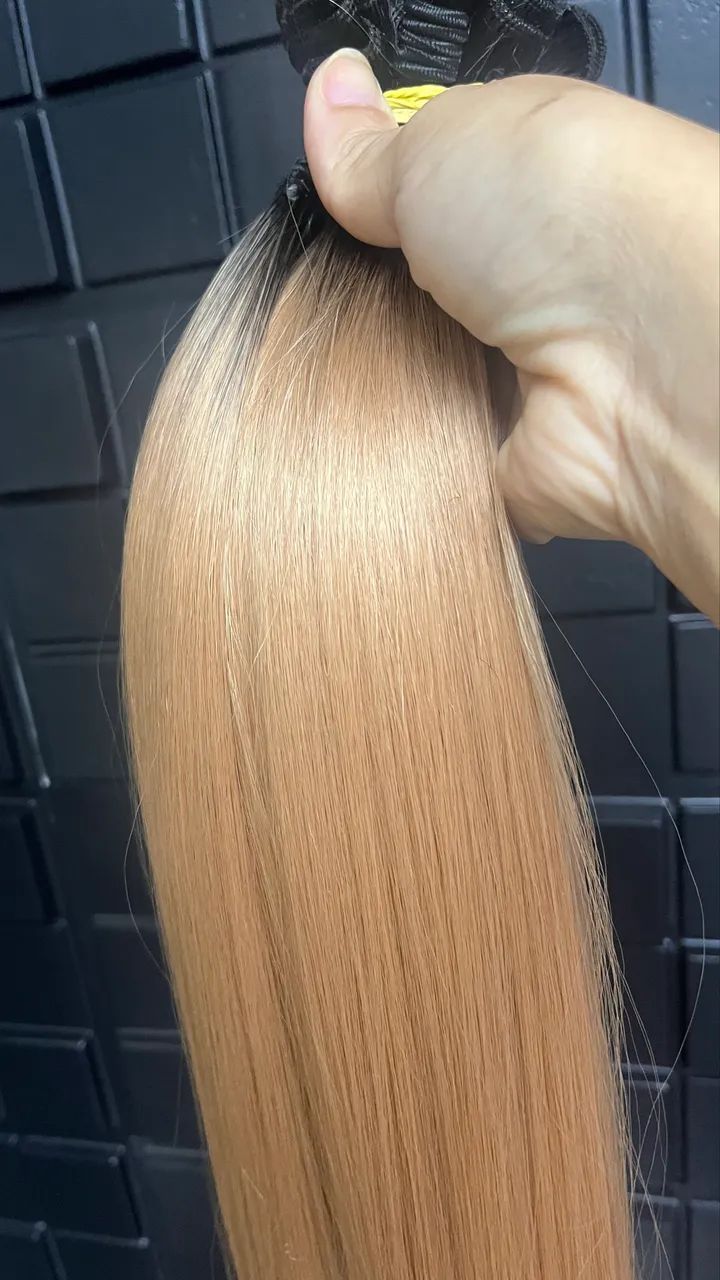 Loiro mel raiz esfumada 75cm  - Foto 3