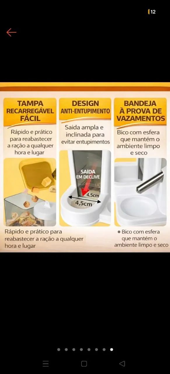 Bebedouro e comedouro para roedores  - Foto 4
