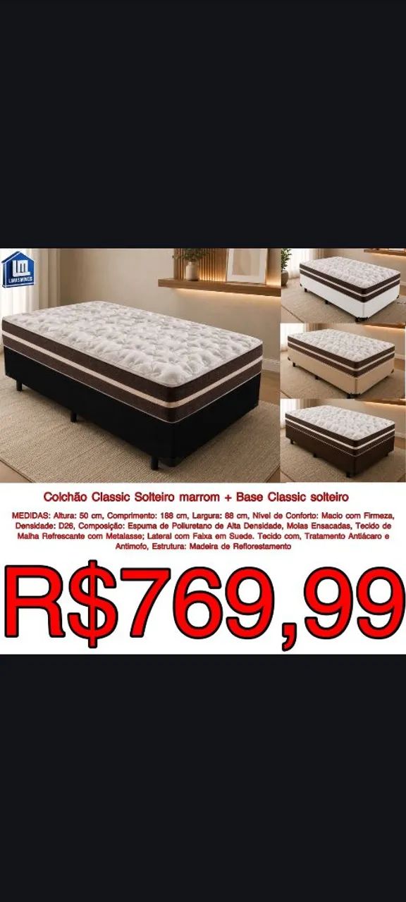 Base solteiro + colchão solteiro/ cama  - Foto 2