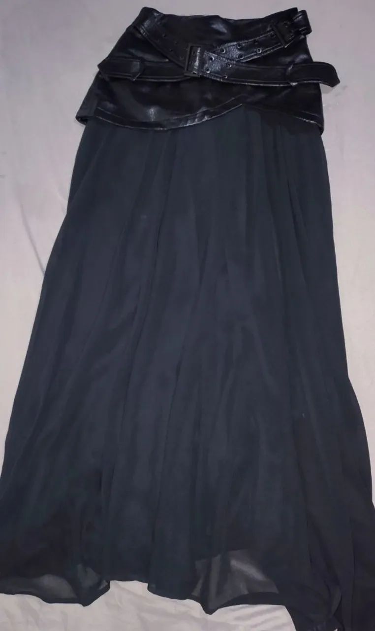 Saia preta - couro - Foto 3