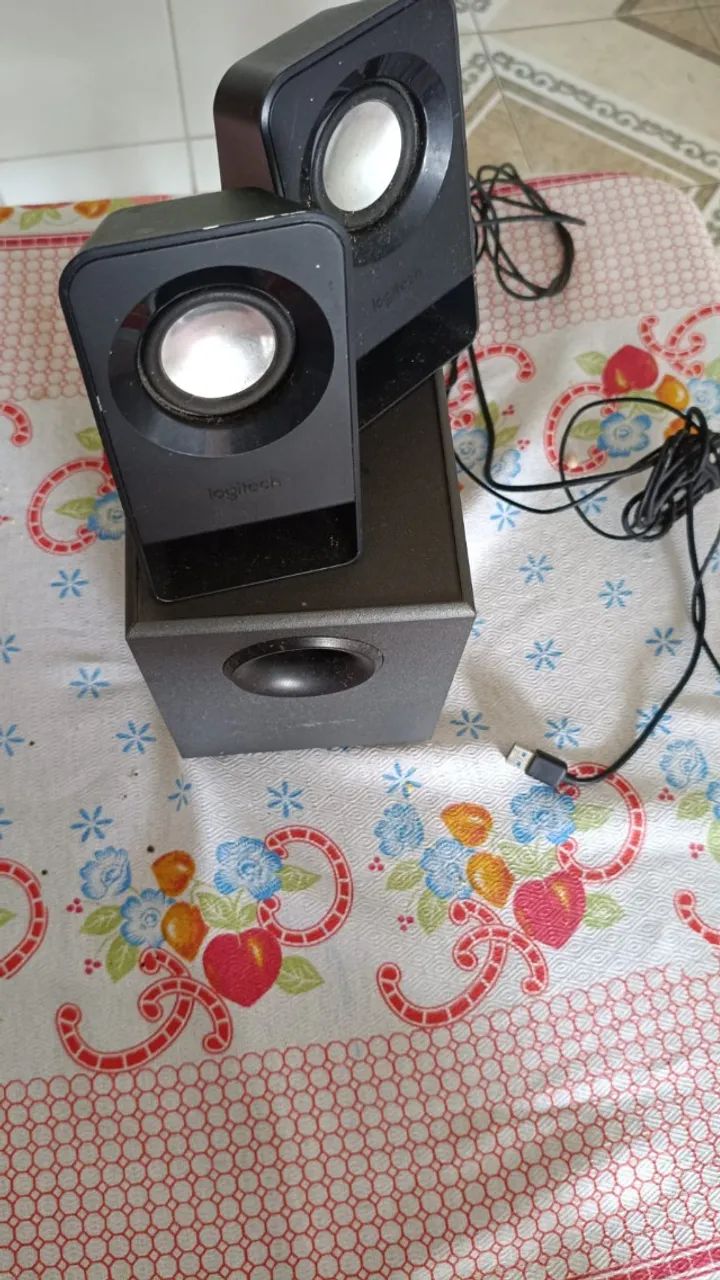 Caixa de Som Logitech Z313 2.1 com Subwoofer - Funcionando Perfeitamente - Foto 4