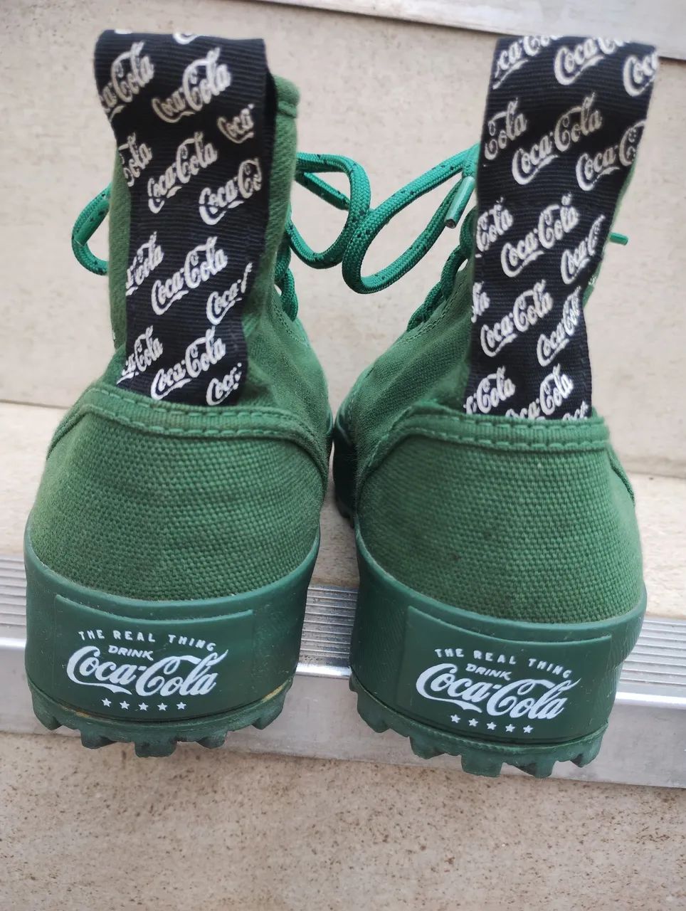 Bota Verde exército Coca Cola N° 35 - Foto 2