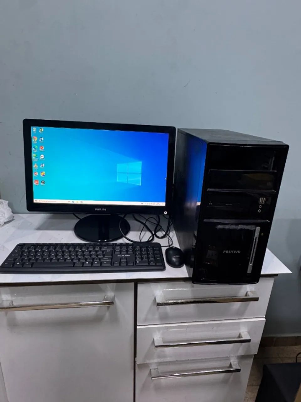 Computador Completo Core i3 + Windows 10 e Monitor  