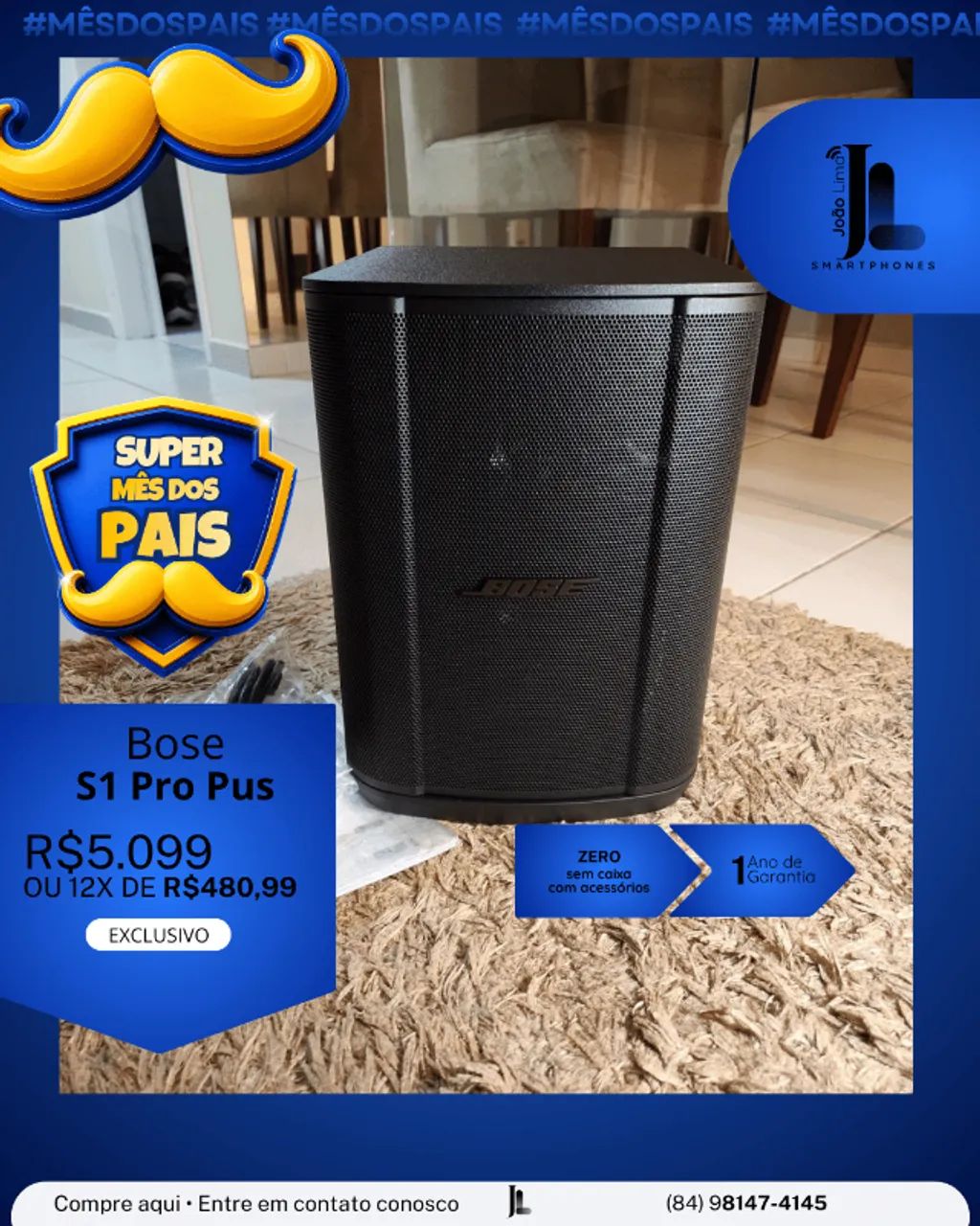 BOSE S1 PRO PLUS, SEM CAIXA, ZERO, EXCLUSIVO!