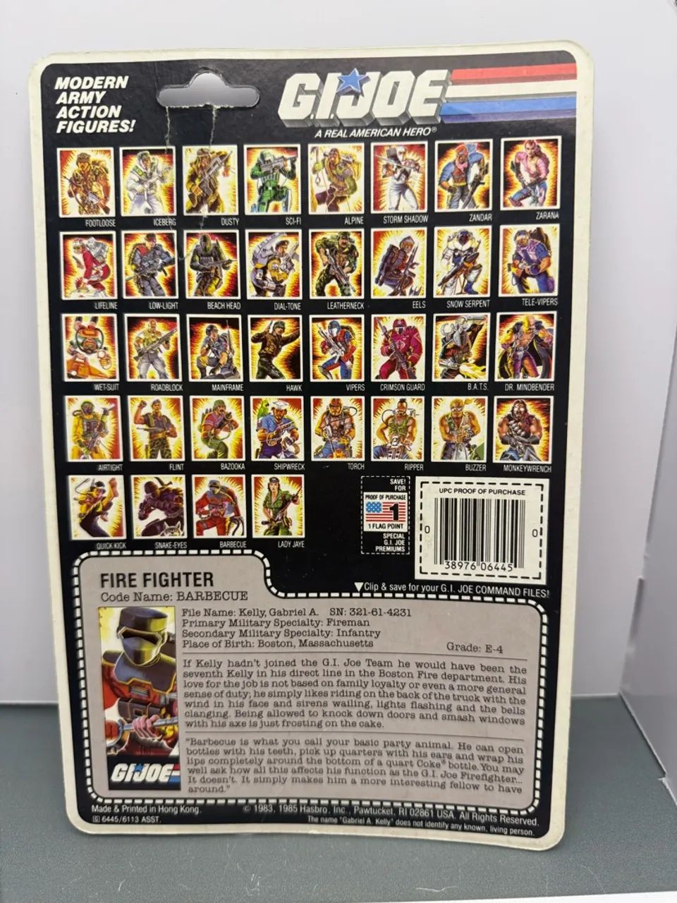 Gi Joe Barbecue - 1985 - Comandos em ação - Hobbies e coleções