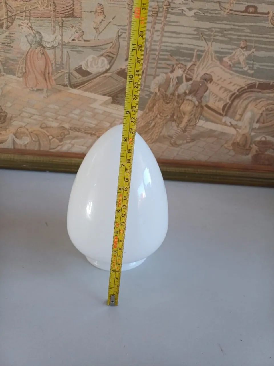 Cúpula de vidro opalino leitoso pingo  - Foto 2