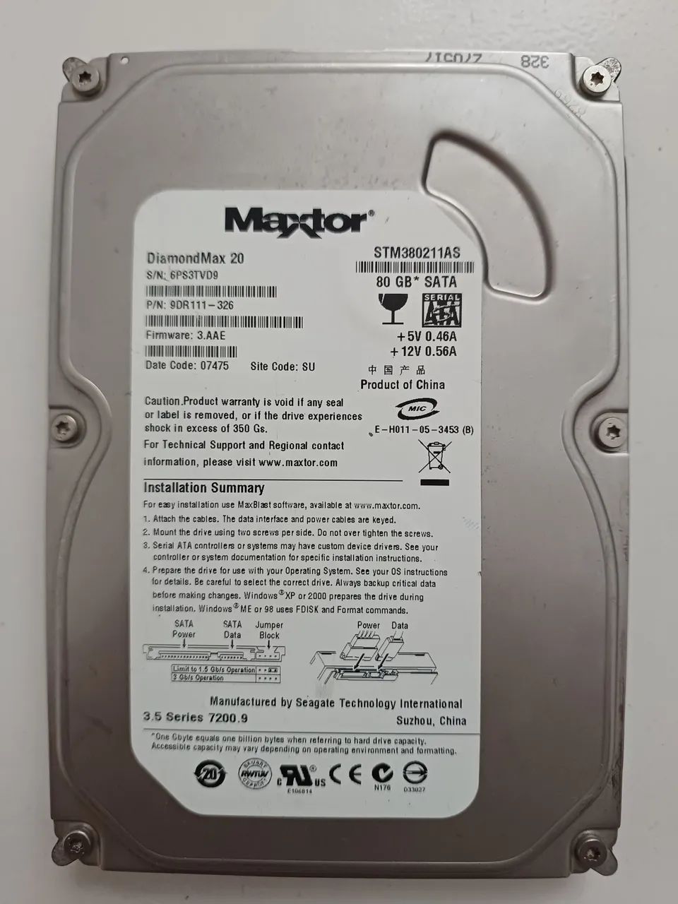 Hd maxtor 80GB 100% Saudável  - Foto 3