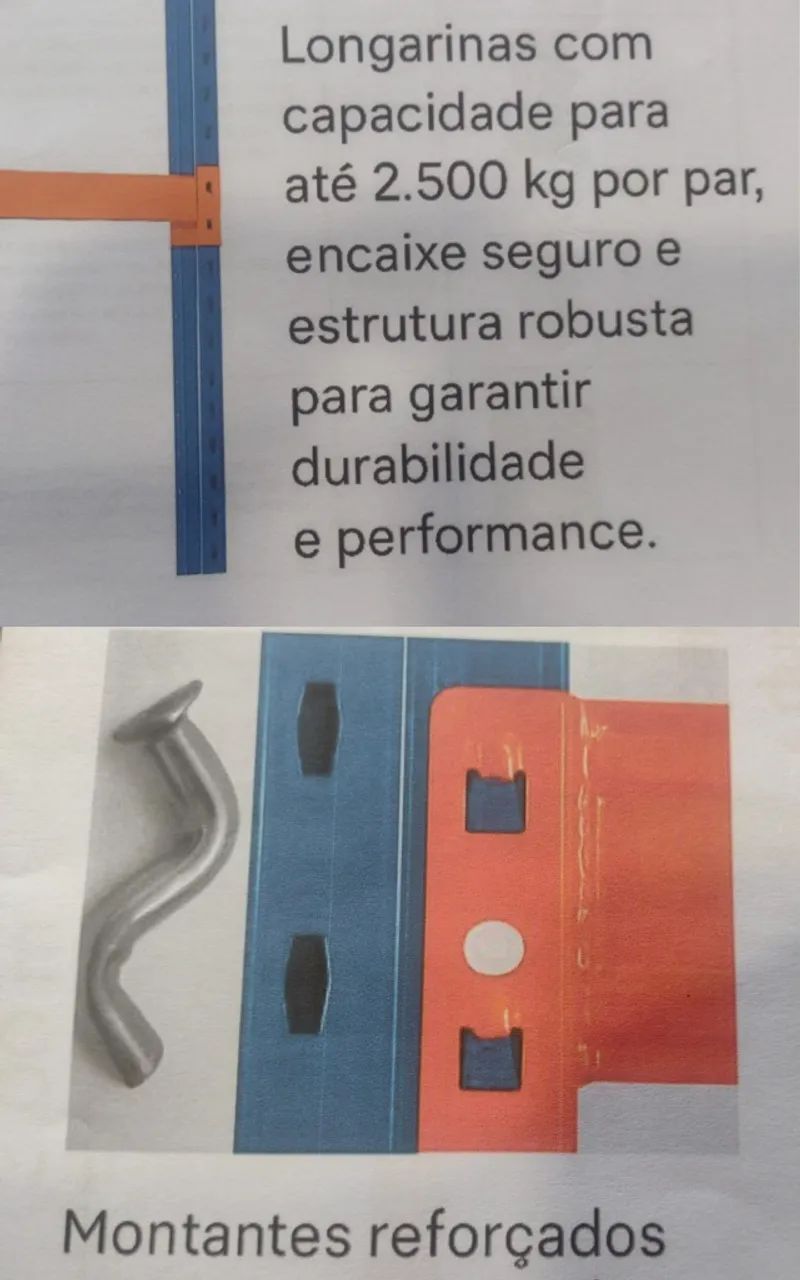 Vendemos Porta Paletes Novos.  Varias medidas. Melhor preço do Brasil. Tudo pronta entrega - Foto 4