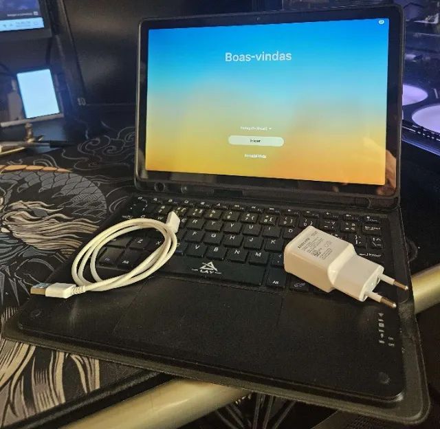Tablet Tablet Galaxy Tab A9+ Wi-Fi acessórios e teclado com touchpad
