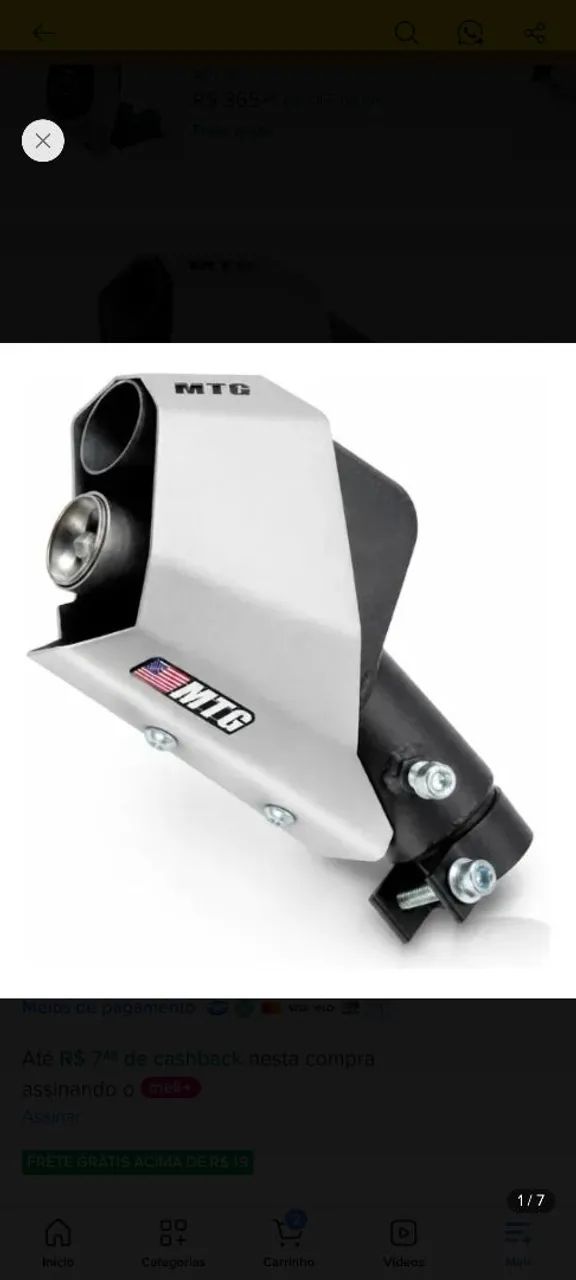 Escapamento esportivo para Lander  ctz 250, 2020 a 2026