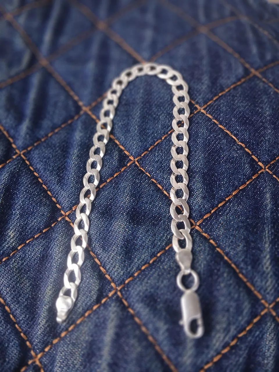 Pulseira de prata masculina 