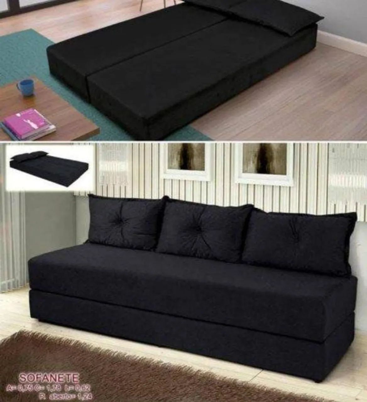 Sofá cama Multifuncional c/almofadas (leia a descrição) - Foto 2