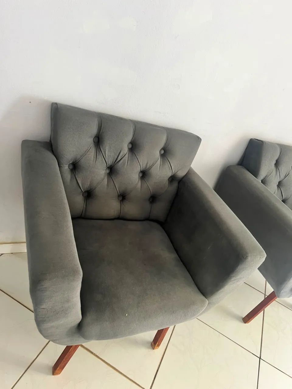 Poltronas tecido sala de estar - Foto 2