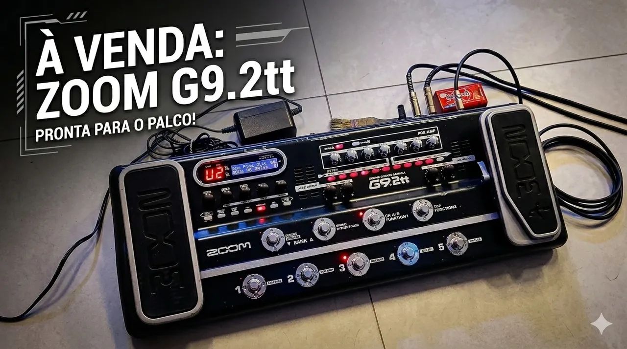 Pedaleira zoom g 9 2 tt g9.2tt - Instrumentos musicais - Vila