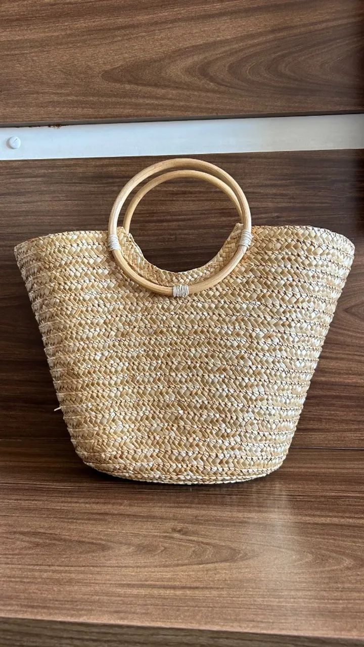 Bolsa de Praia em Palha | Nova | Nunca Usada | Elegante - Foto 2