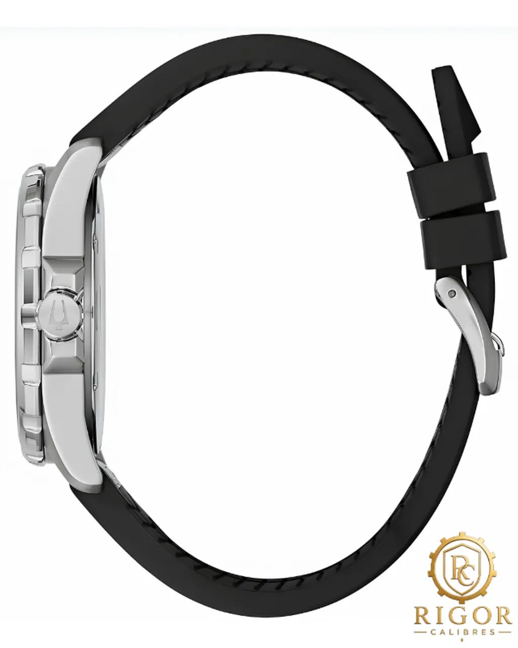 Relógio Bulova Marine Star 96B419  - Mostrador Texturizado Pulseira Couro e Silicone - Foto 2