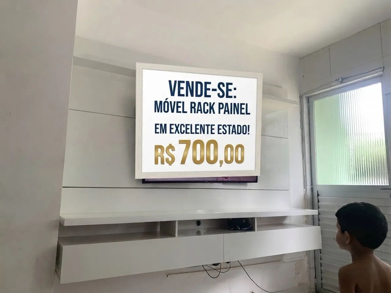 Móvel de sala, painel e rack 