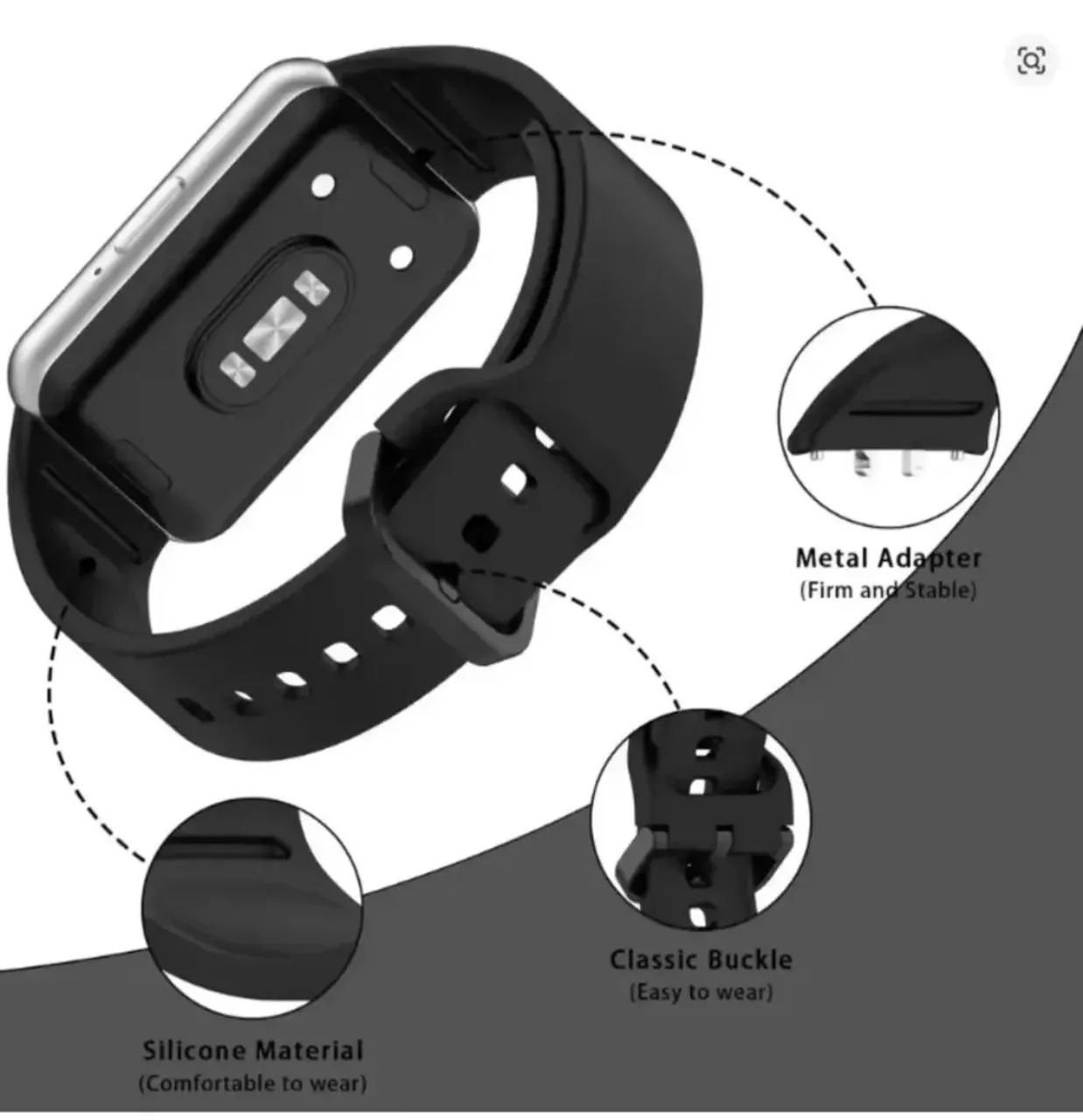 Pulseira Silicone Para Samsung Galaxy Fit 3  - Foto 3