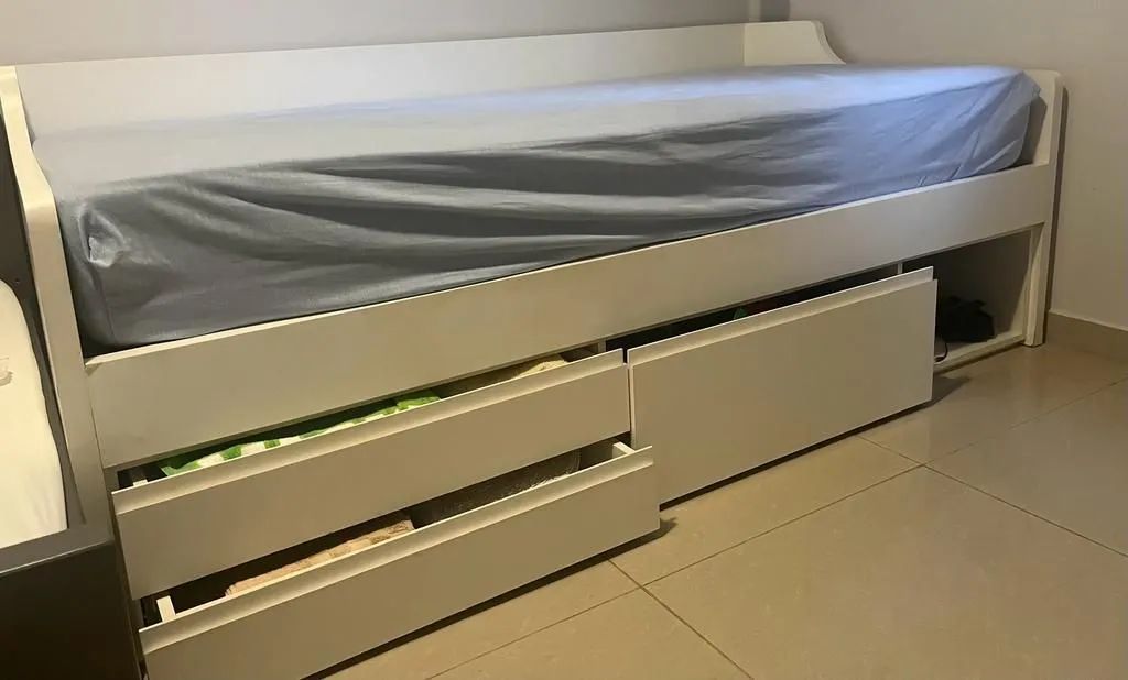 Cama solteiro planejada com gavetas  - Foto 2