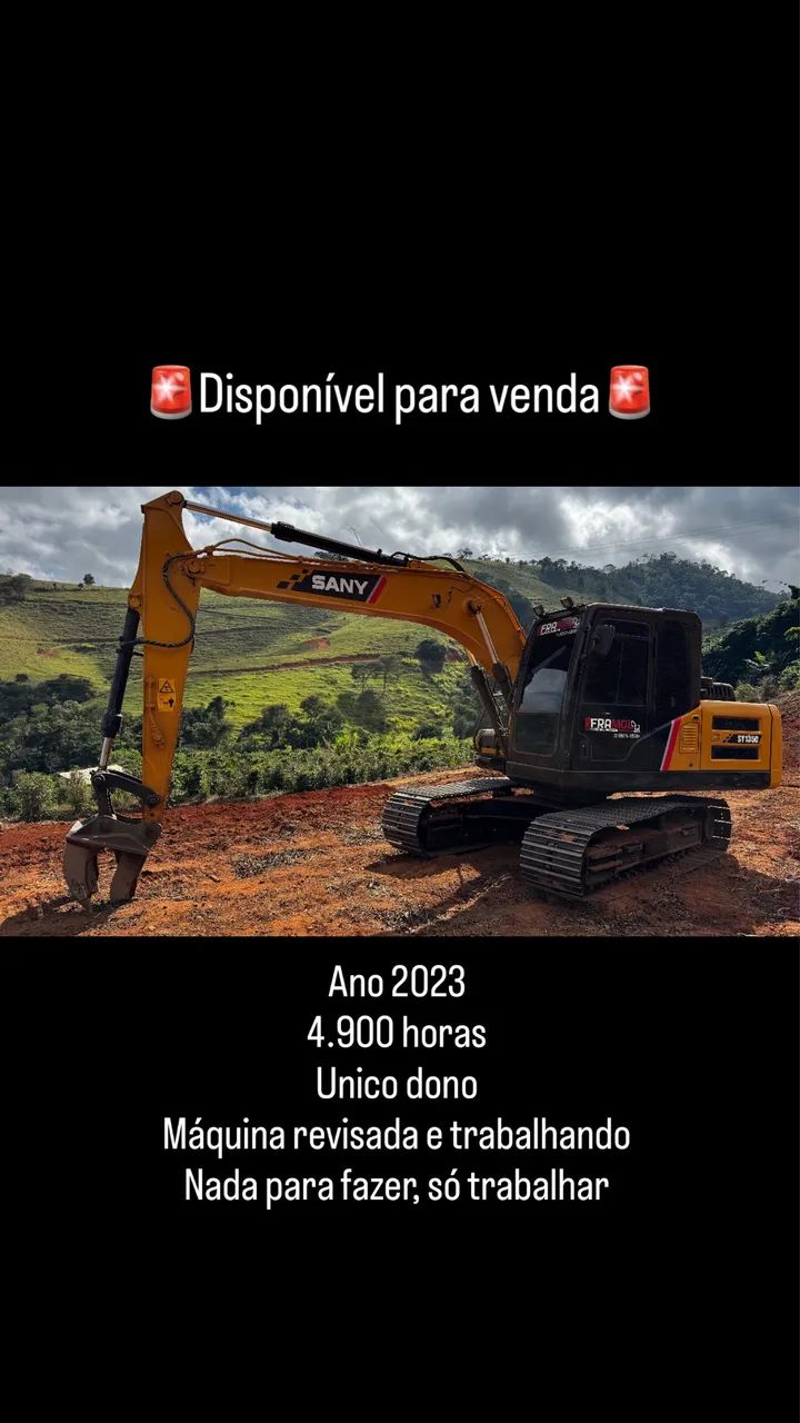 Escavadeira Sany ano 2023