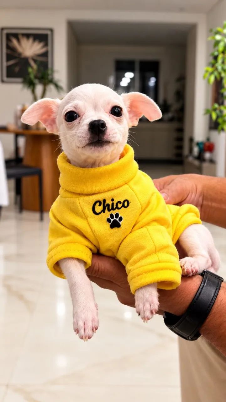 Lindo Pinscher zero  Branquinho lindo!