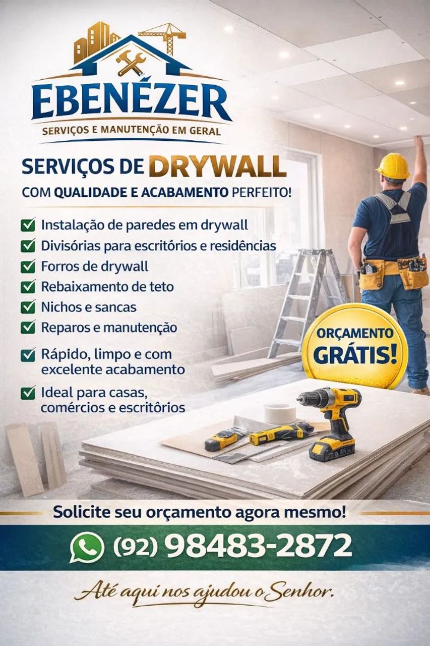 Montagem de Drywall gesso acartonado 