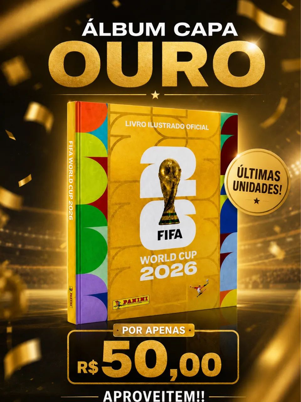 Álbum capa dura Ouro.