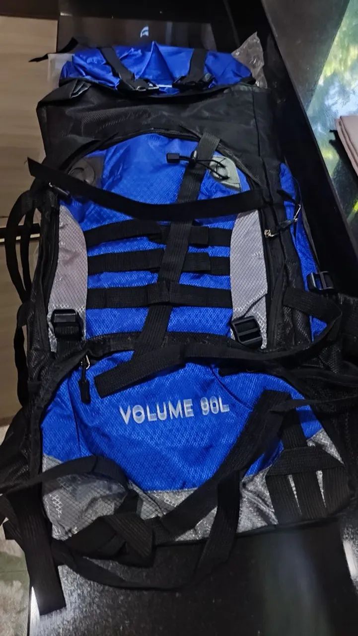 MOCHILA GIGANTE 90L REFORÇADA, IMPERMEÁVEL! TRILHA, CAMPING