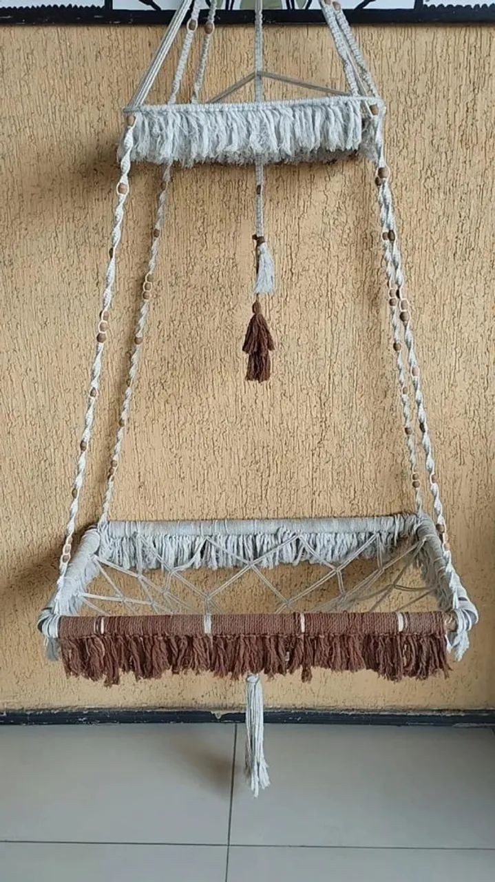 Cama de gato de macramê - Foto 4