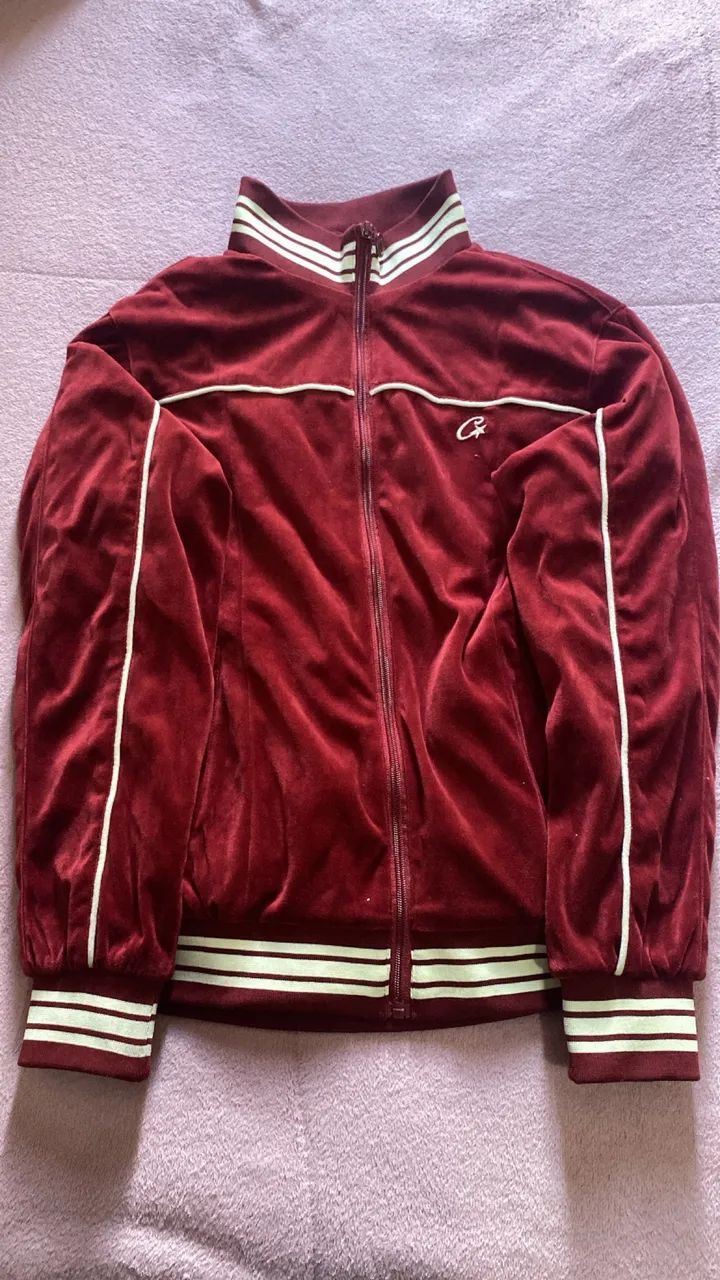 Conjunto Corteiz veludo vermelho 