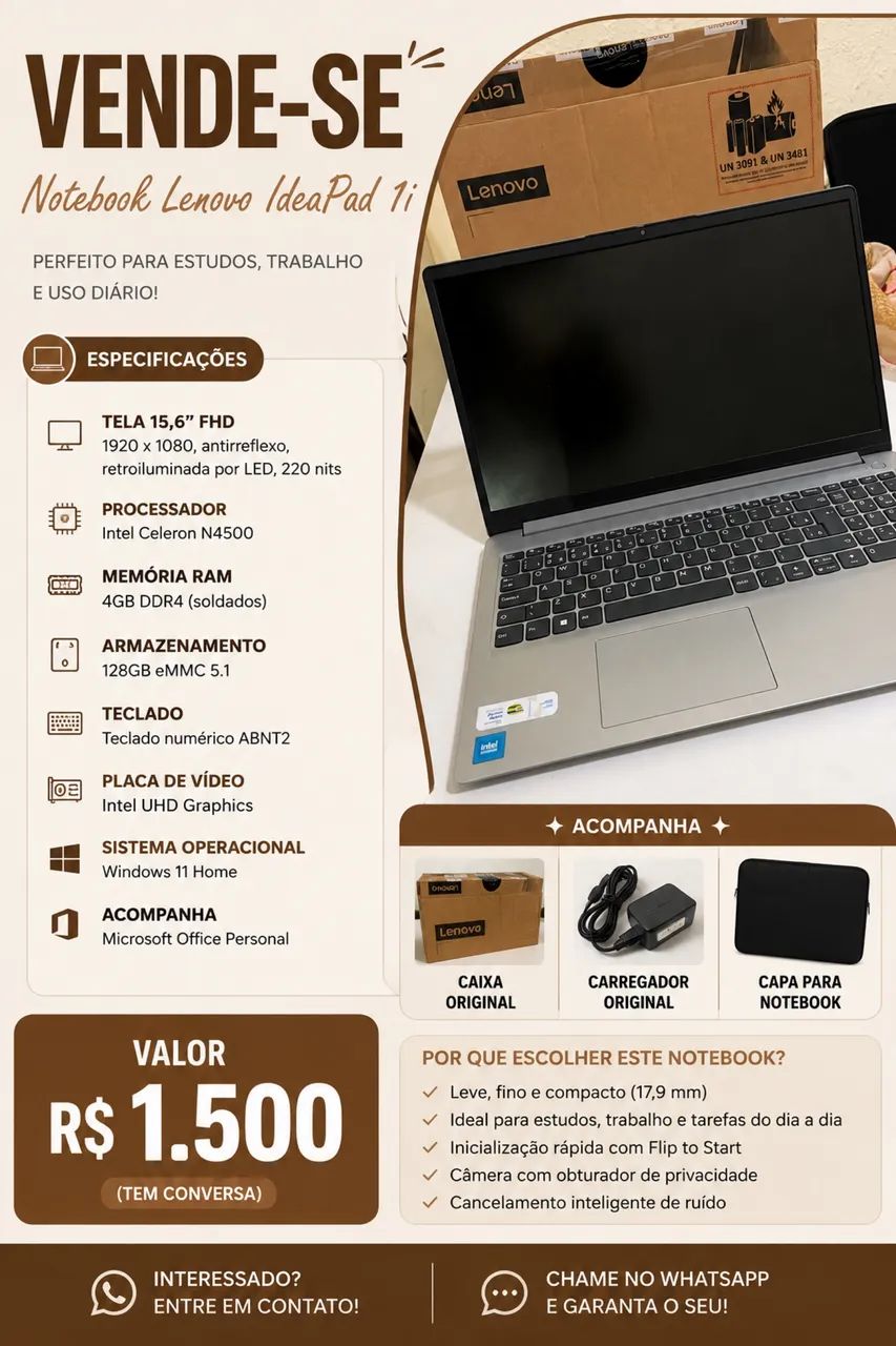 Notebook LeNovo - Foto 3