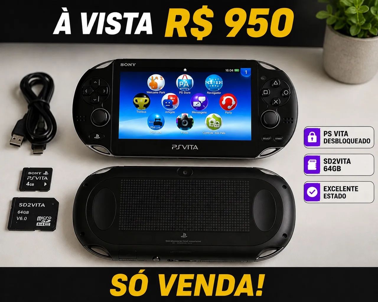 Ps vita desbloqueado - Consoles de Vídeo Game - Ceilândia Norte
