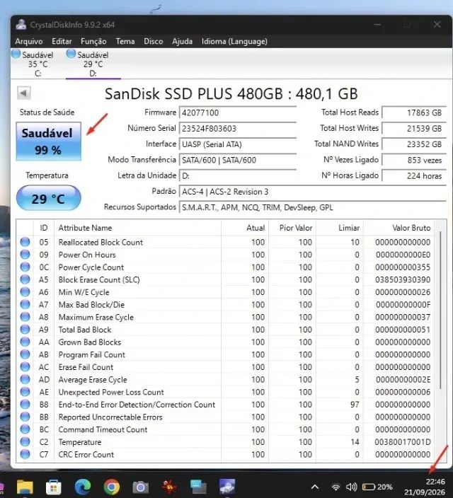 HD SSD 480GB Sandisk - Foto 3