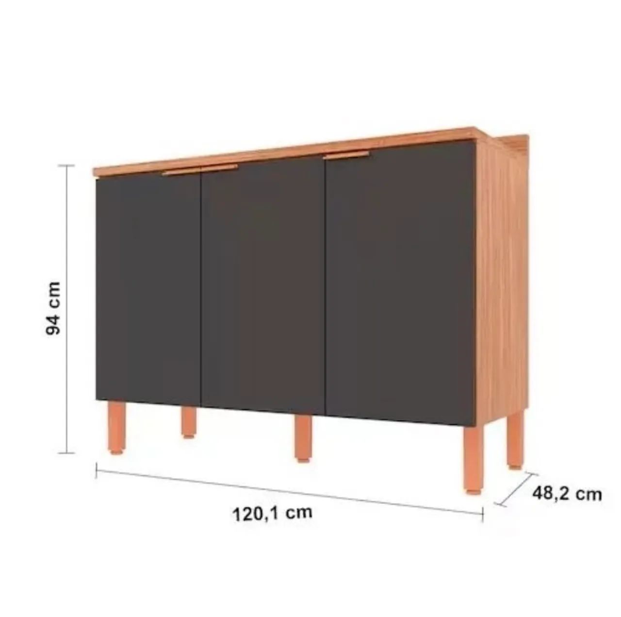 Conjunto Cozinha Compacta + Balcão Triplo Bartira Topázio UP - Foto 5